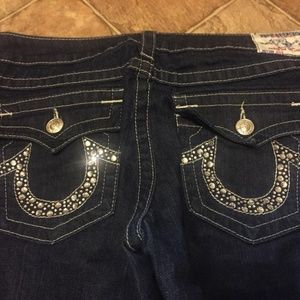 True Religion Dark Wash Skinny Jeans 32 x 33.5